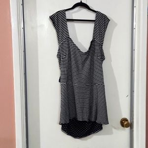 Black and White Striped Custome Made Shirt